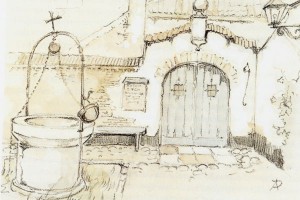 Ontwerp tekening Put van Assisi van Anton Pieck