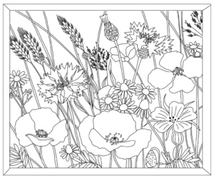 kleurplaat bloemen
