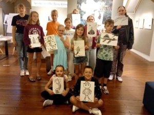 tekenworkshop 31 juli 2025 presentatie van het werk